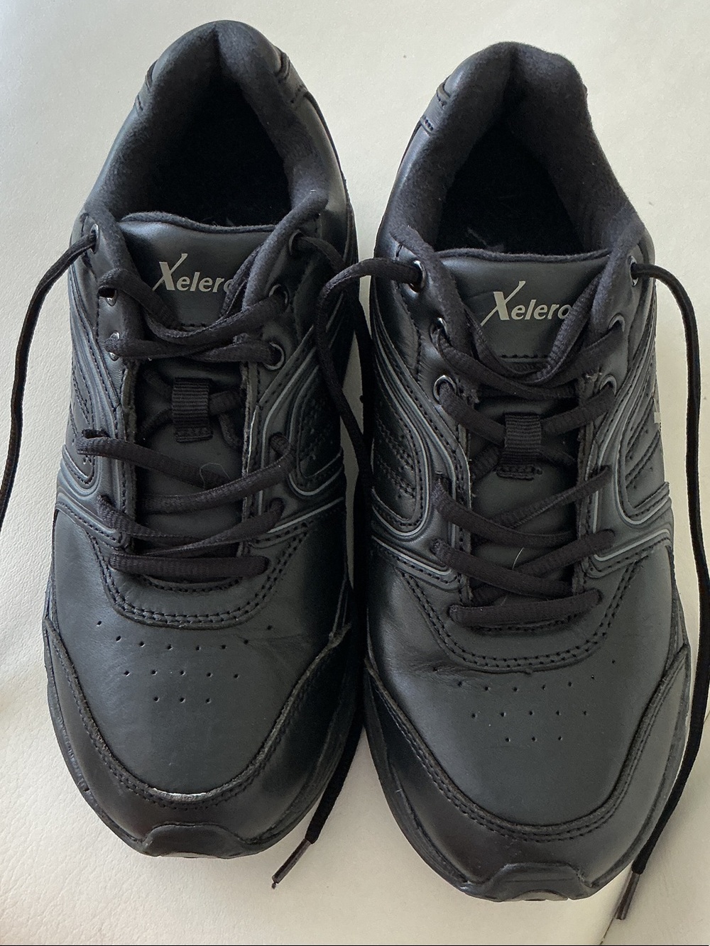 Xelero Matrix - Women’s Black Leather Athletic Sneakers